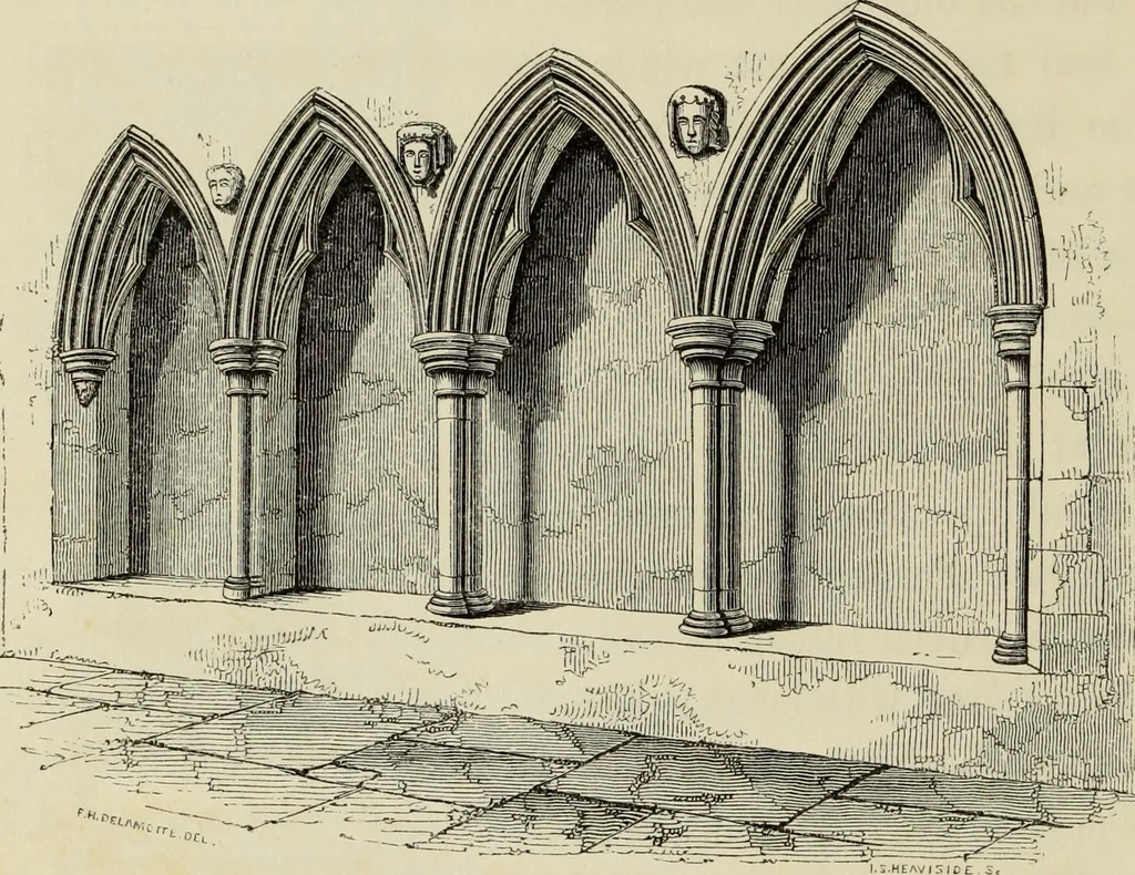 An illustration from Architectural notices of the churches of the Archdeaconry of Northampton. Deaneries of Higham Ferrers and Haddon, 1849, leaf 117