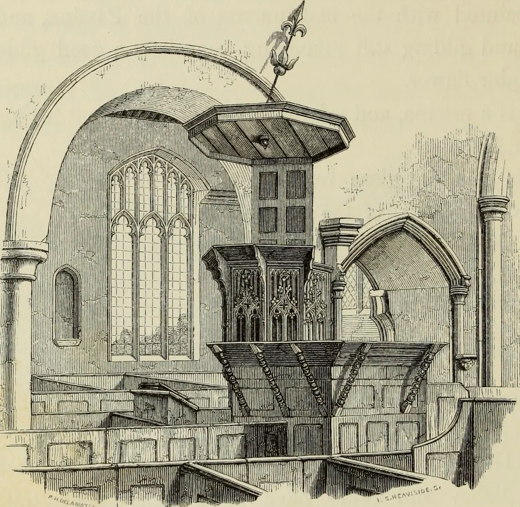 An illustration from Architectural notices of the churches of the Archdeaconry of Northampton. Deaneries of Higham Ferrers and Haddon, 1849, leaf 119