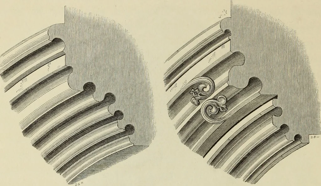 An illustration from Architectural notices of the churches of the Archdeaconry of Northampton. Deaneries of Higham Ferrers and Haddon, 1849, leaf 125