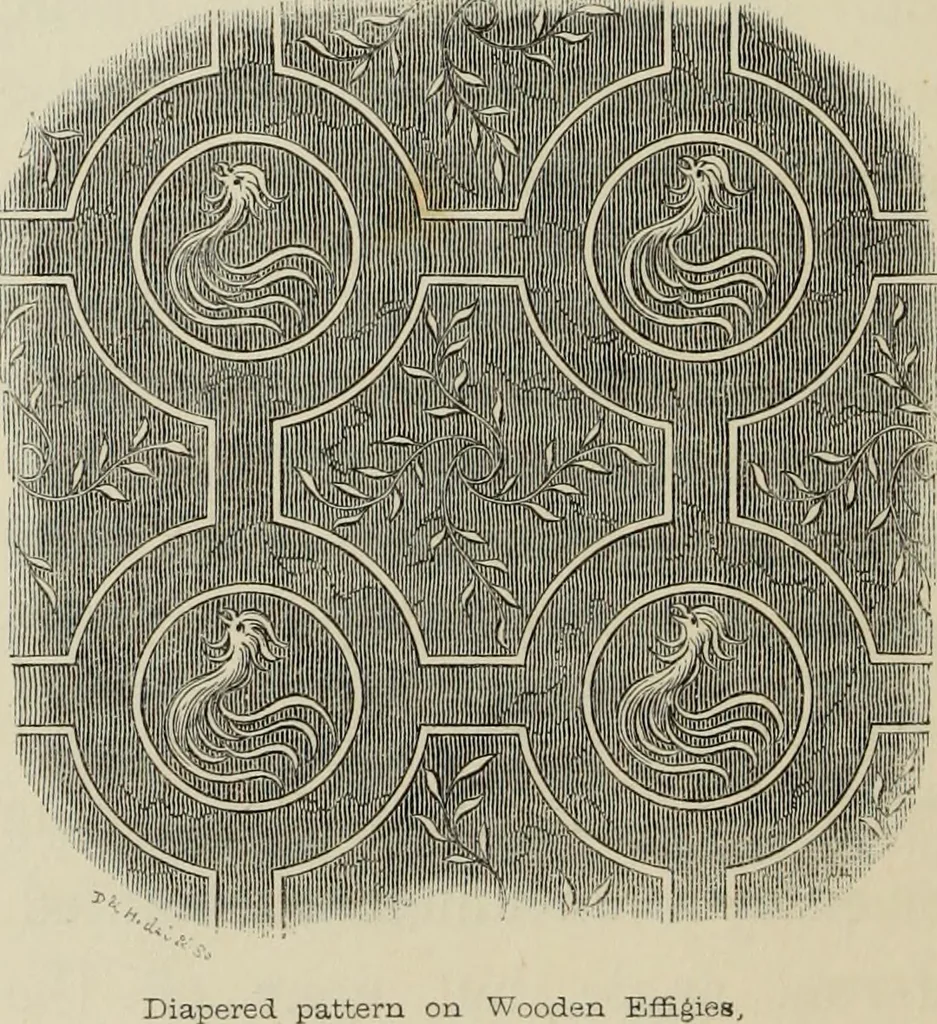 An illustration from Architectural notices of the churches of the Archdeaconry of Northampton. Deaneries of Higham Ferrers and Haddon, 1849, leaf 131
