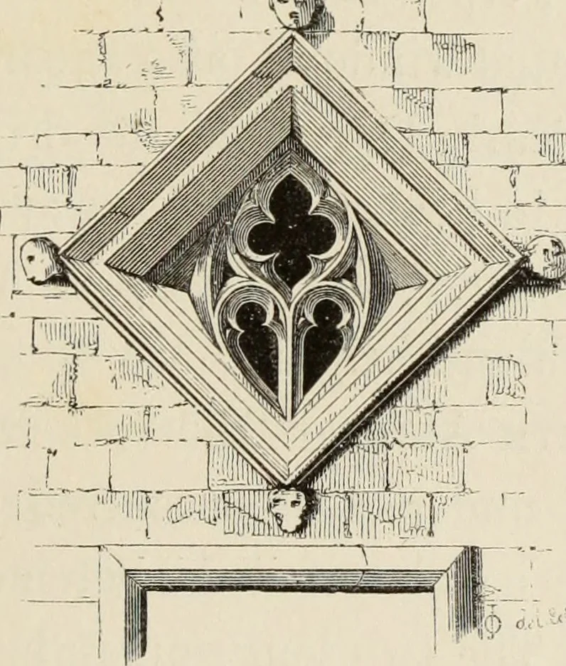 An illustration from Architectural notices of the churches of the Archdeaconry of Northampton. Deaneries of Higham Ferrers and Haddon, 1849, leaf 138