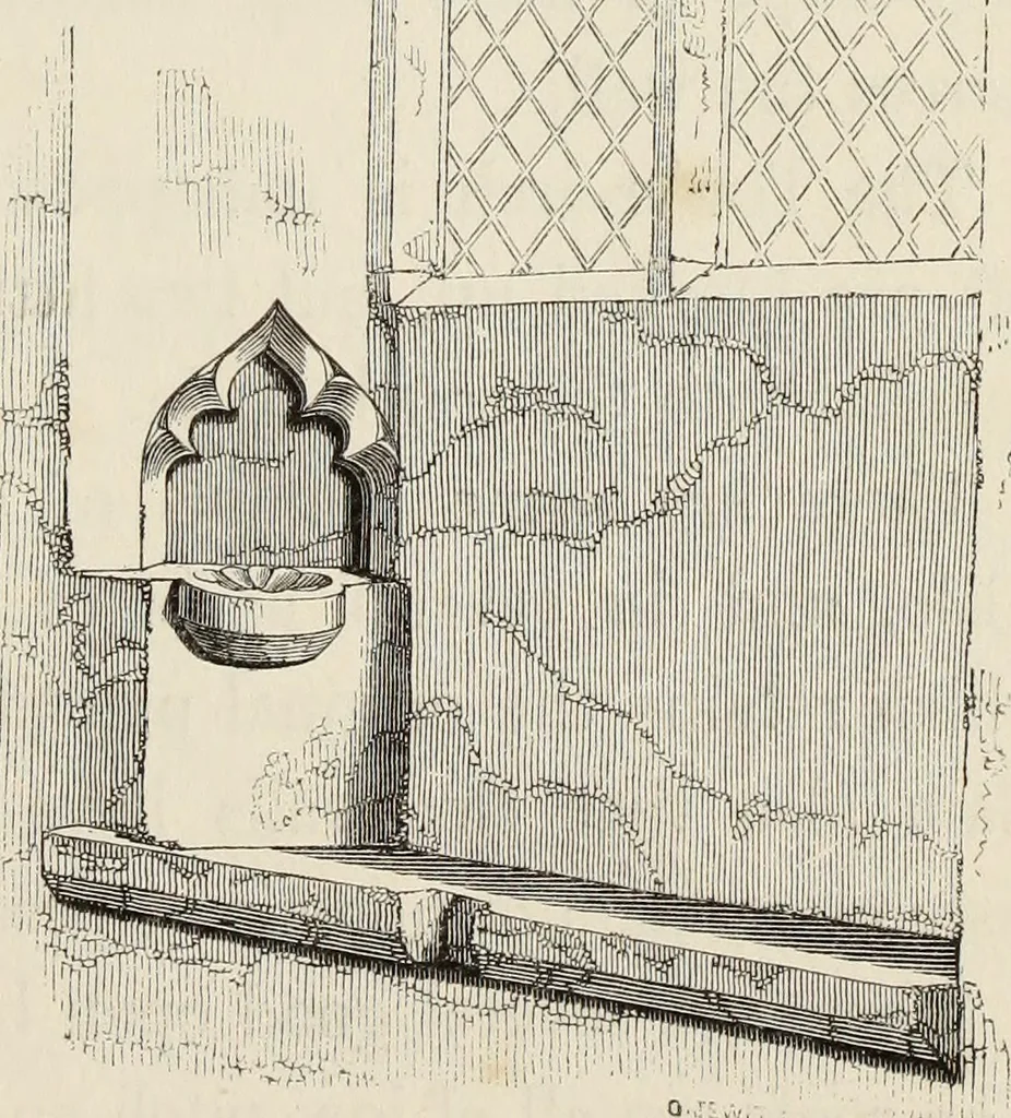 An illustration from Architectural notices of the churches of the Archdeaconry of Northampton. Deaneries of Higham Ferrers and Haddon, 1849, leaf 140