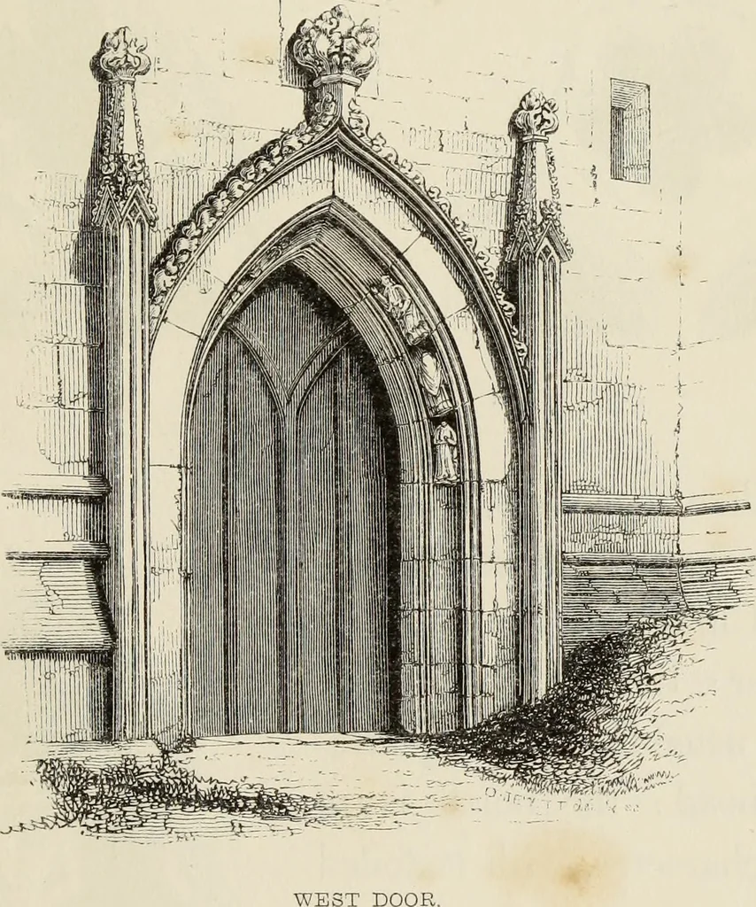 An illustration from Architectural notices of the churches of the Archdeaconry of Northampton. Deaneries of Higham Ferrers and Haddon, 1849, leaf 148