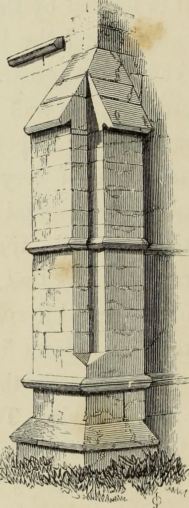 An illustration from Architectural notices of the churches of the Archdeaconry of Northampton. Deaneries of Higham Ferrers and Haddon, 1849, leaf 161