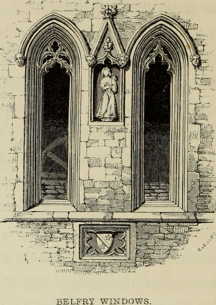 An illustration from Architectural notices of the churches of the Archdeaconry of Northampton. Deaneries of Higham Ferrers and Haddon, 1849, leaf 167