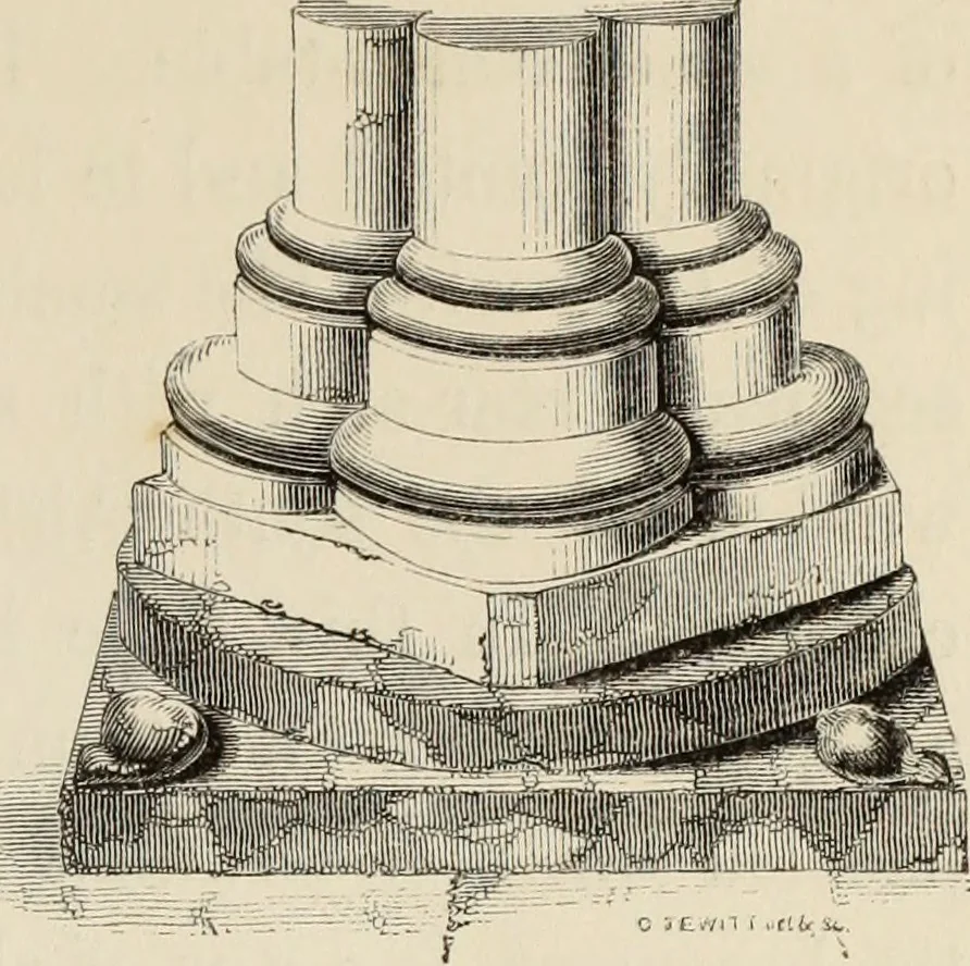 An illustration from Architectural notices of the churches of the Archdeaconry of Northampton. Deaneries of Higham Ferrers and Haddon, 1849, leaf 174