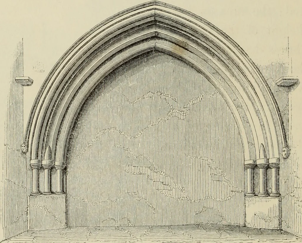 An illustration from Architectural notices of the churches of the Archdeaconry of Northampton. Deaneries of Higham Ferrers and Haddon, 1849, leaf 175