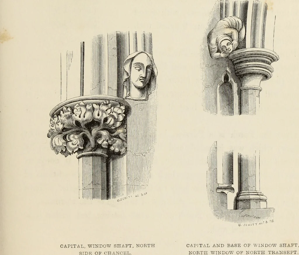 An illustration from Architectural notices of the churches of the Archdeaconry of Northampton. Deaneries of Higham Ferrers and Haddon, 1849, leaf 190