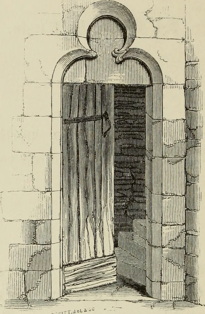 An illustration from Architectural notices of the churches of the Archdeaconry of Northampton. Deaneries of Higham Ferrers and Haddon, 1849, leaf 205