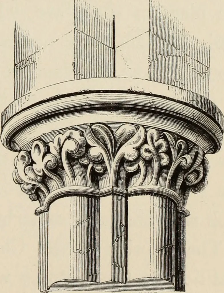 An illustration from Architectural notices of the churches of the Archdeaconry of Northampton. Deaneries of Higham Ferrers and Haddon, 1849, leaf 206