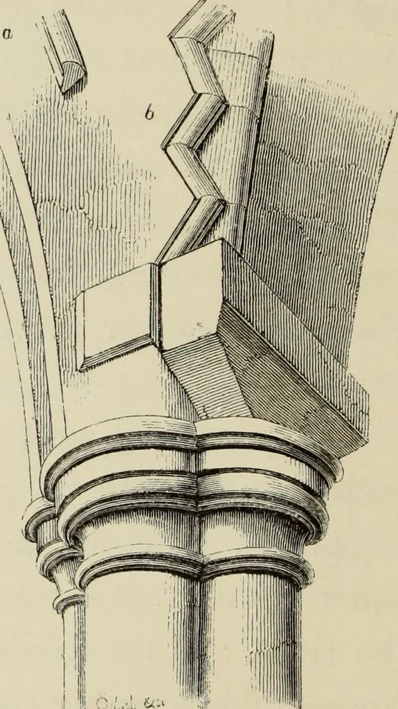 An illustration from Architectural notices of the churches of the Archdeaconry of Northampton. Deaneries of Higham Ferrers and Haddon, 1849, leaf 207