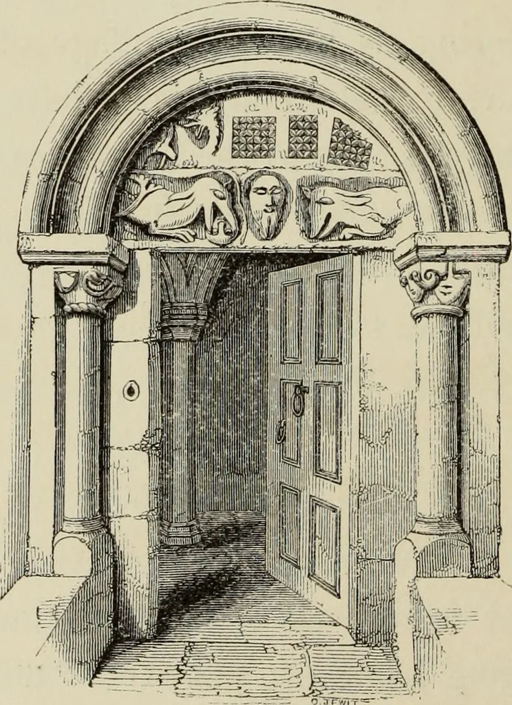 An illustration from Architectural notices of the churches of the Archdeaconry of Northampton. Deaneries of Higham Ferrers and Haddon, 1849, leaf 213