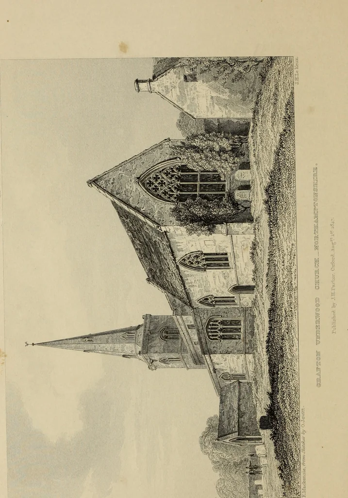 An illustration from Architectural notices of the churches of the Archdeaconry of Northampton. Deaneries of Higham Ferrers and Haddon, 1849, leaf 229