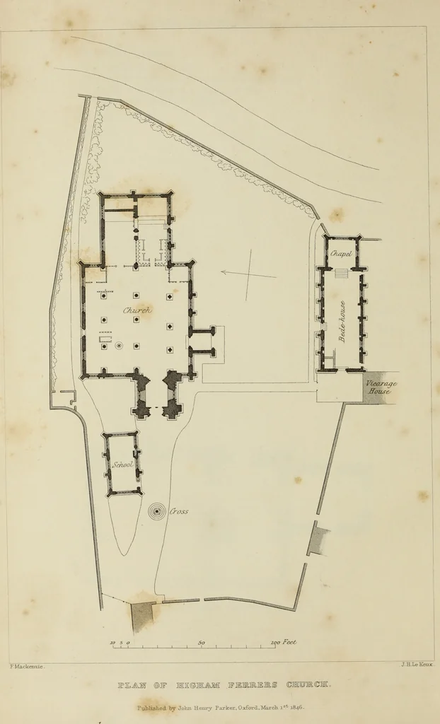 An illustration from Architectural notices of the churches of the Archdeaconry of Northampton. Deaneries of Higham Ferrers and Haddon, 1849, leaf 23