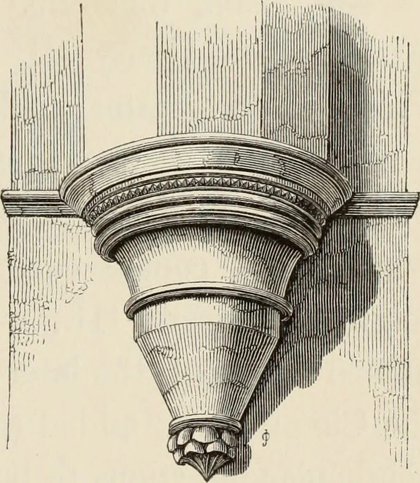 An illustration from Architectural notices of the churches of the Archdeaconry of Northampton. Deaneries of Higham Ferrers and Haddon, 1849, leaf 232