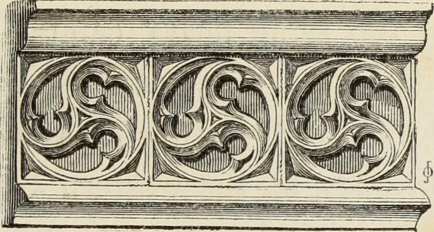 An illustration from Architectural notices of the churches of the Archdeaconry of Northampton. Deaneries of Higham Ferrers and Haddon, 1849, leaf 242