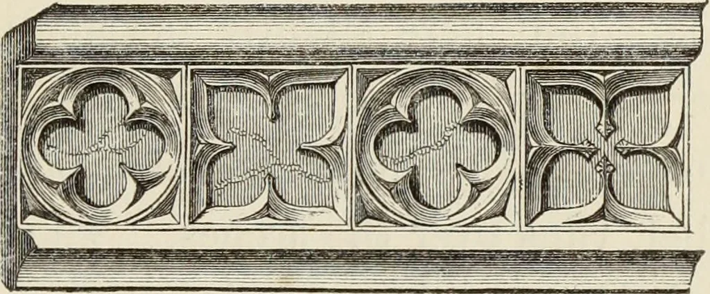 An illustration from Architectural notices of the churches of the Archdeaconry of Northampton. Deaneries of Higham Ferrers and Haddon, 1849, leaf 242