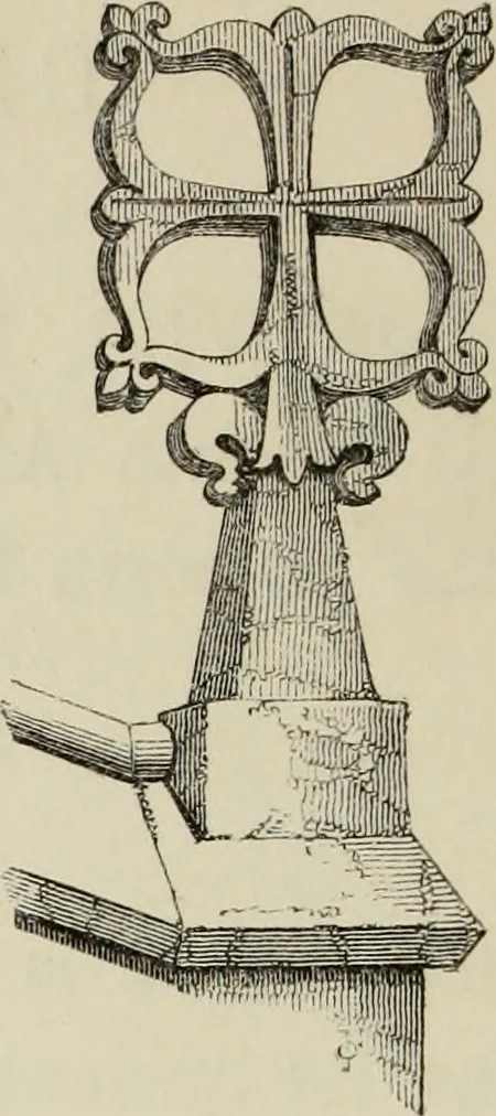 An illustration from Architectural notices of the churches of the Archdeaconry of Northampton. Deaneries of Higham Ferrers and Haddon, 1849, leaf 243