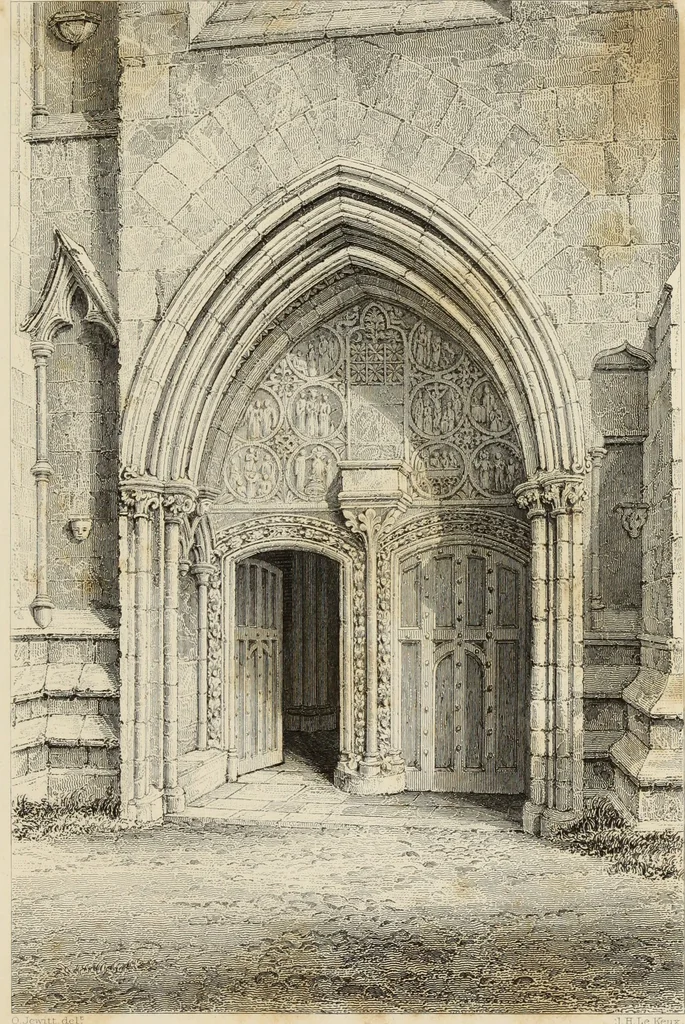 An illustration from Architectural notices of the churches of the Archdeaconry of Northampton. Deaneries of Higham Ferrers and Haddon, 1849, leaf 26