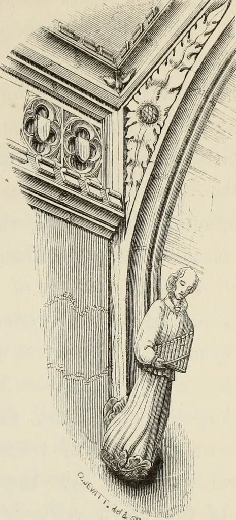 An illustration from Architectural notices of the churches of the Archdeaconry of Northampton. Deaneries of Higham Ferrers and Haddon, 1849, leaf 264