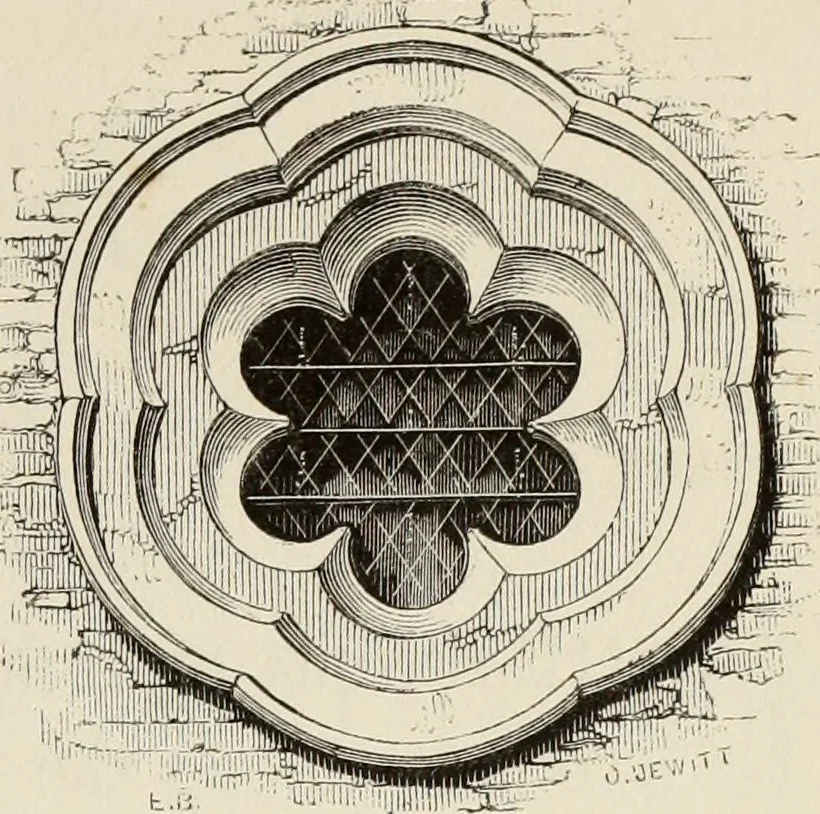 An illustration from Architectural notices of the churches of the Archdeaconry of Northampton. Deaneries of Higham Ferrers and Haddon, 1849, leaf 270