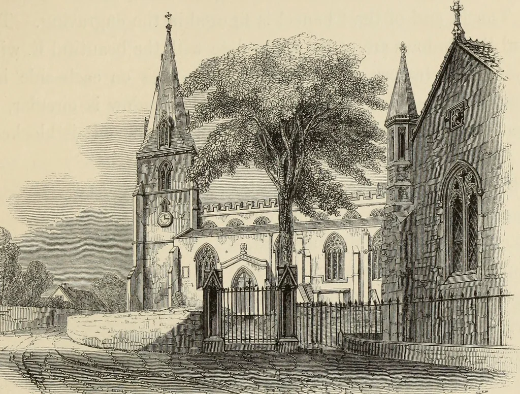 An illustration from Architectural notices of the churches of the Archdeaconry of Northampton. Deaneries of Higham Ferrers and Haddon, 1849, leaf 286