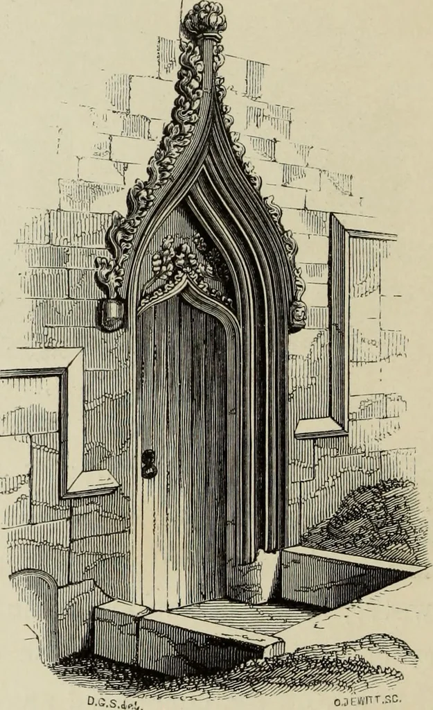 An illustration from Architectural notices of the churches of the Archdeaconry of Northampton. Deaneries of Higham Ferrers and Haddon, 1849, leaf 287