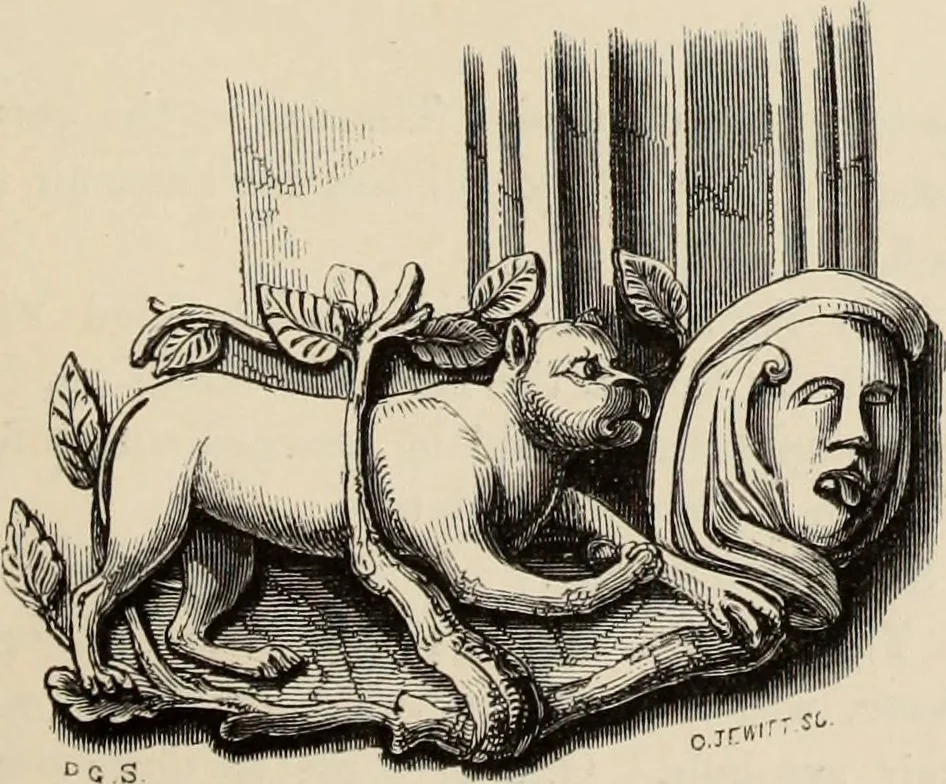 An illustration from Architectural notices of the churches of the Archdeaconry of Northampton. Deaneries of Higham Ferrers and Haddon, 1849, leaf 288