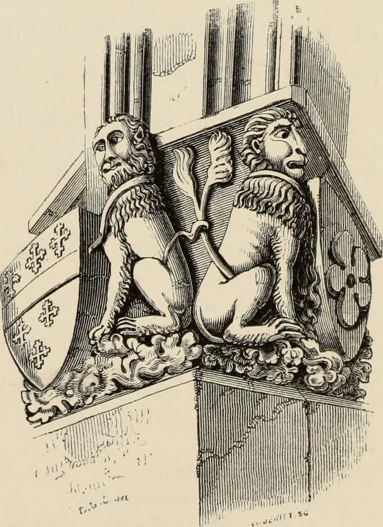 An illustration from Architectural notices of the churches of the Archdeaconry of Northampton. Deaneries of Higham Ferrers and Haddon, 1849, leaf 288