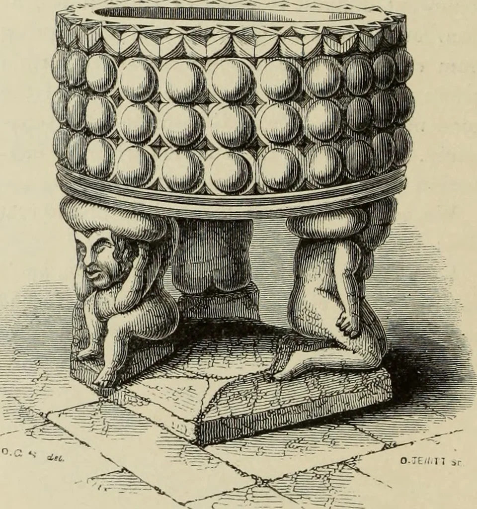 An illustration from Architectural notices of the churches of the Archdeaconry of Northampton. Deaneries of Higham Ferrers and Haddon, 1849, leaf 289