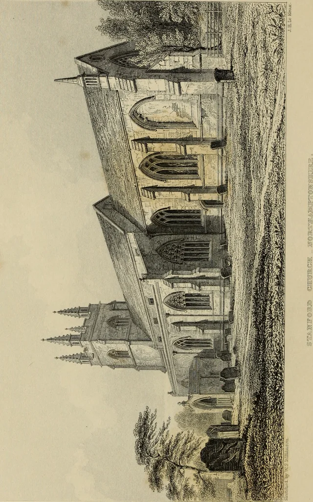 An illustration from Architectural notices of the churches of the Archdeaconry of Northampton. Deaneries of Higham Ferrers and Haddon, 1849, leaf 303
