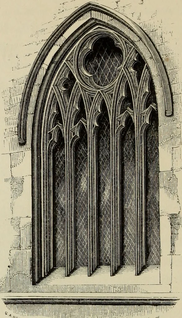An illustration from Architectural notices of the churches of the Archdeaconry of Northampton. Deaneries of Higham Ferrers and Haddon, 1849, leaf 327