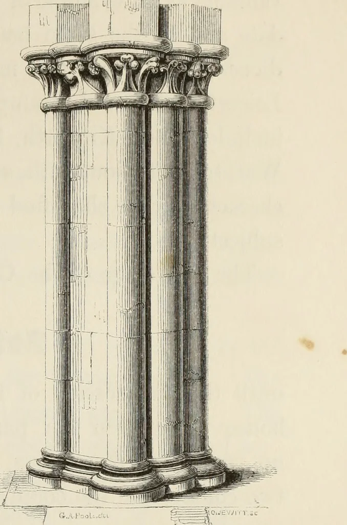 An illustration from Architectural notices of the churches of the Archdeaconry of Northampton. Deaneries of Higham Ferrers and Haddon, 1849, leaf 334