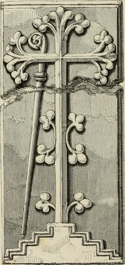 An illustration from Architectural notices of the churches of the Archdeaconry of Northampton. Deaneries of Higham Ferrers and Haddon, 1849, leaf 335