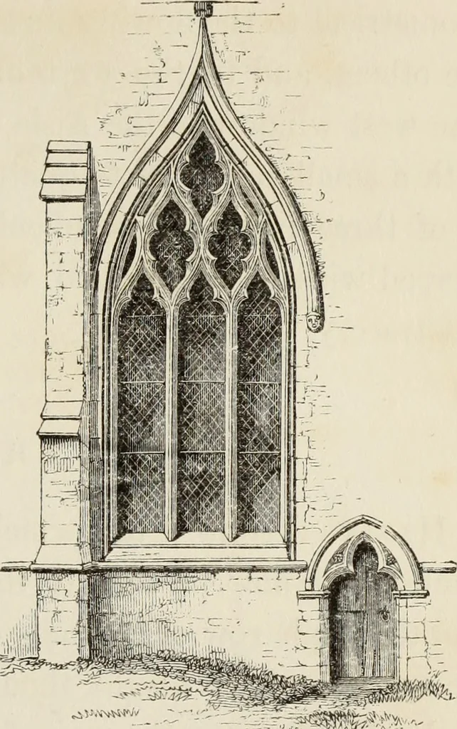 An illustration from Architectural notices of the churches of the Archdeaconry of Northampton. Deaneries of Higham Ferrers and Haddon, 1849, leaf 34