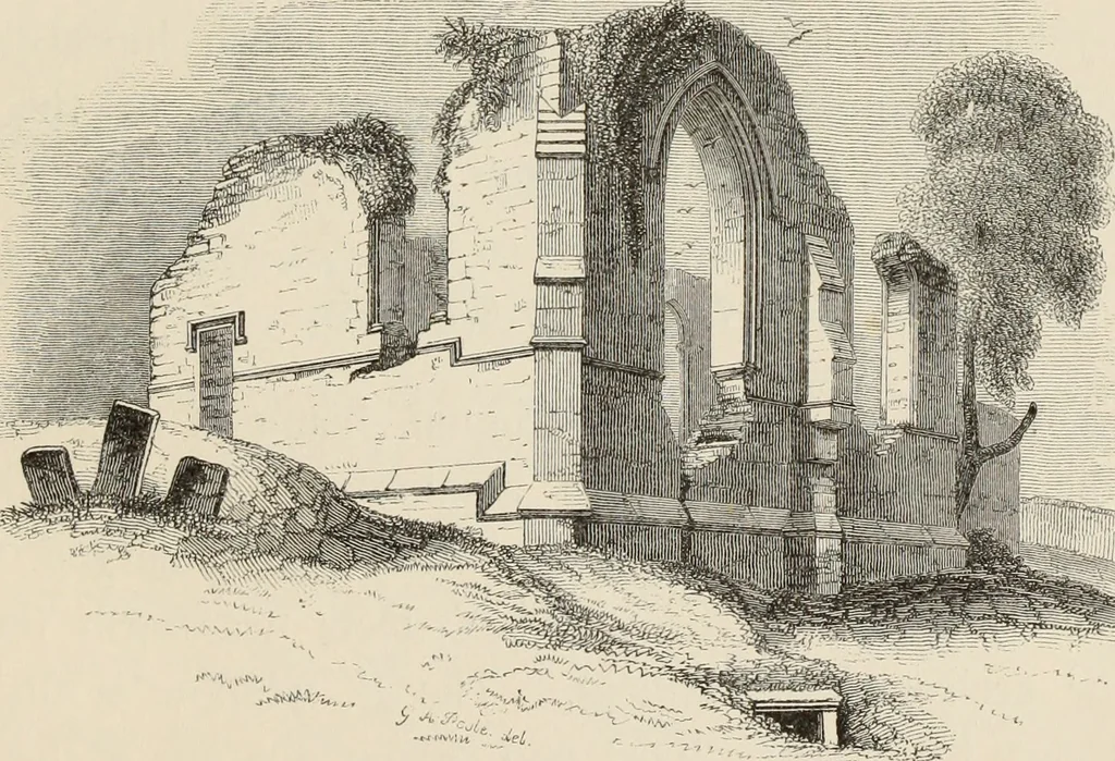 An illustration from Architectural notices of the churches of the Archdeaconry of Northampton. Deaneries of Higham Ferrers and Haddon, 1849, leaf 348