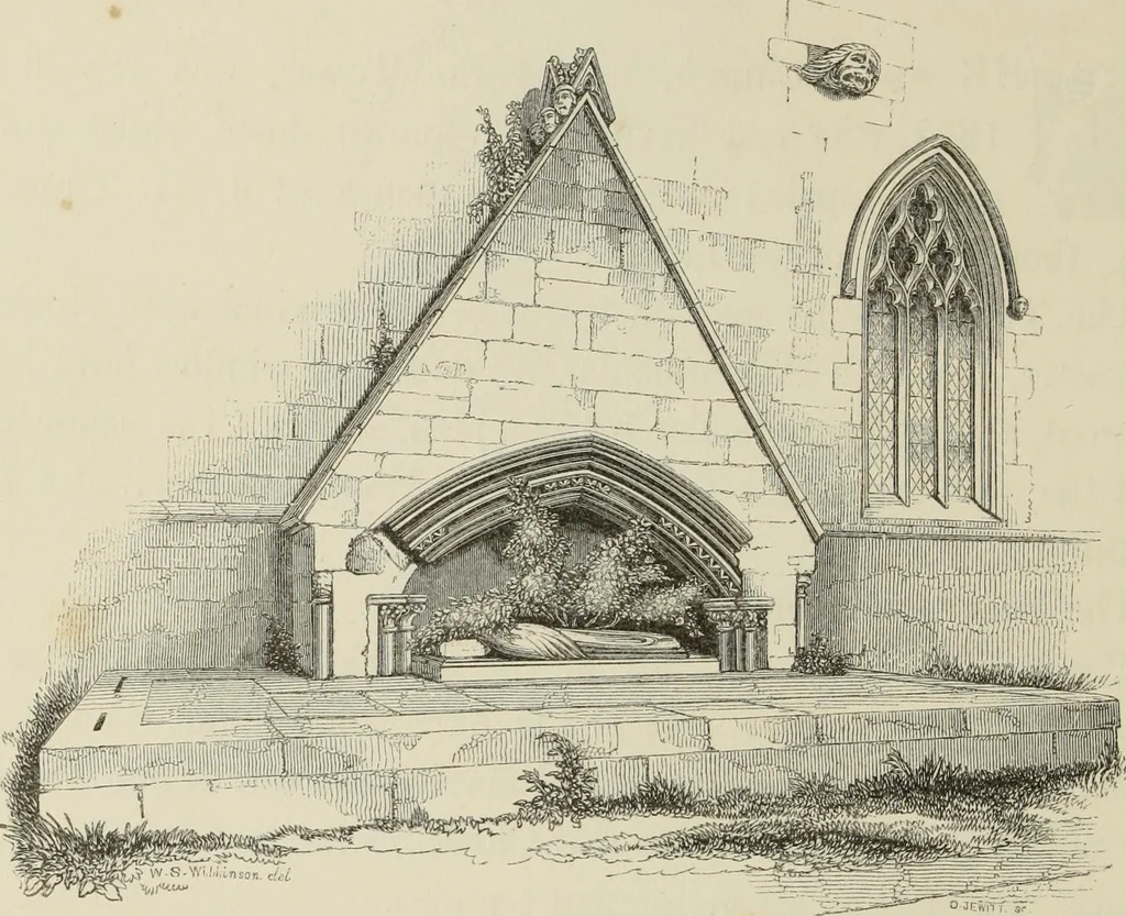 An illustration from Architectural notices of the churches of the Archdeaconry of Northampton. Deaneries of Higham Ferrers and Haddon, 1849, leaf 359