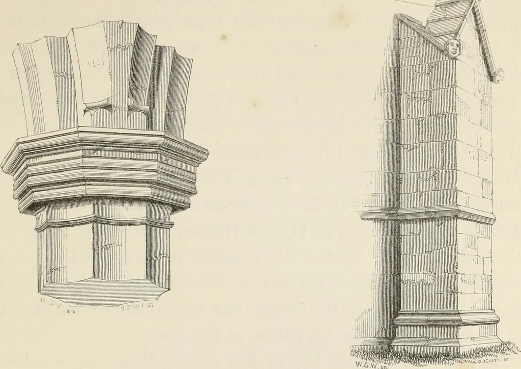 An illustration from Architectural notices of the churches of the Archdeaconry of Northampton. Deaneries of Higham Ferrers and Haddon, 1849, leaf 362
