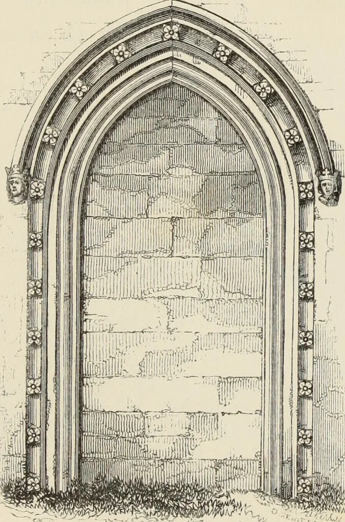 An illustration from Architectural notices of the churches of the Archdeaconry of Northampton. Deaneries of Higham Ferrers and Haddon, 1849, leaf 382