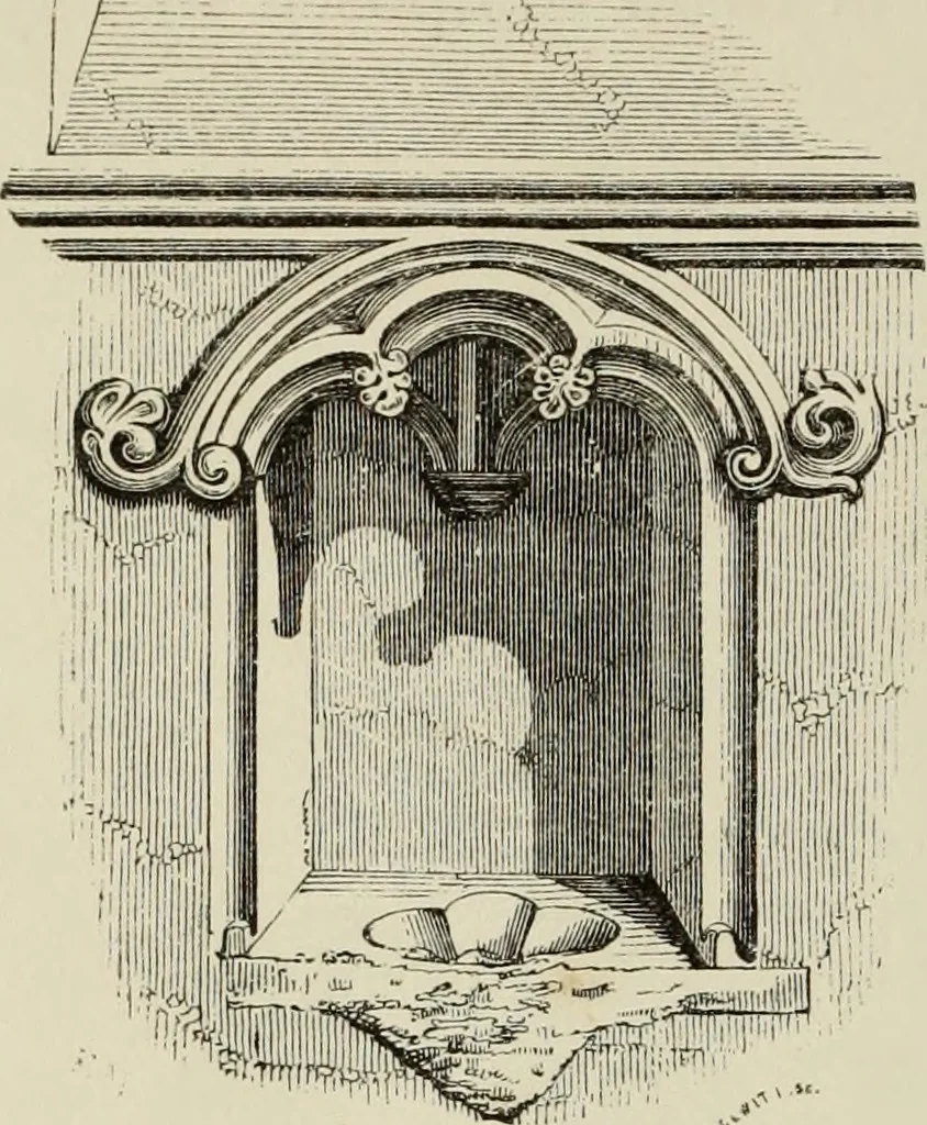 An illustration from Architectural notices of the churches of the Archdeaconry of Northampton. Deaneries of Higham Ferrers and Haddon, 1849, leaf 47