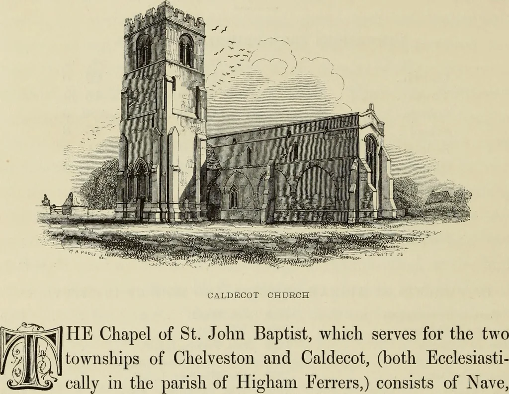 An illustration from Architectural notices of the churches of the Archdeaconry of Northampton. Deaneries of Higham Ferrers and Haddon, 1849, leaf 61