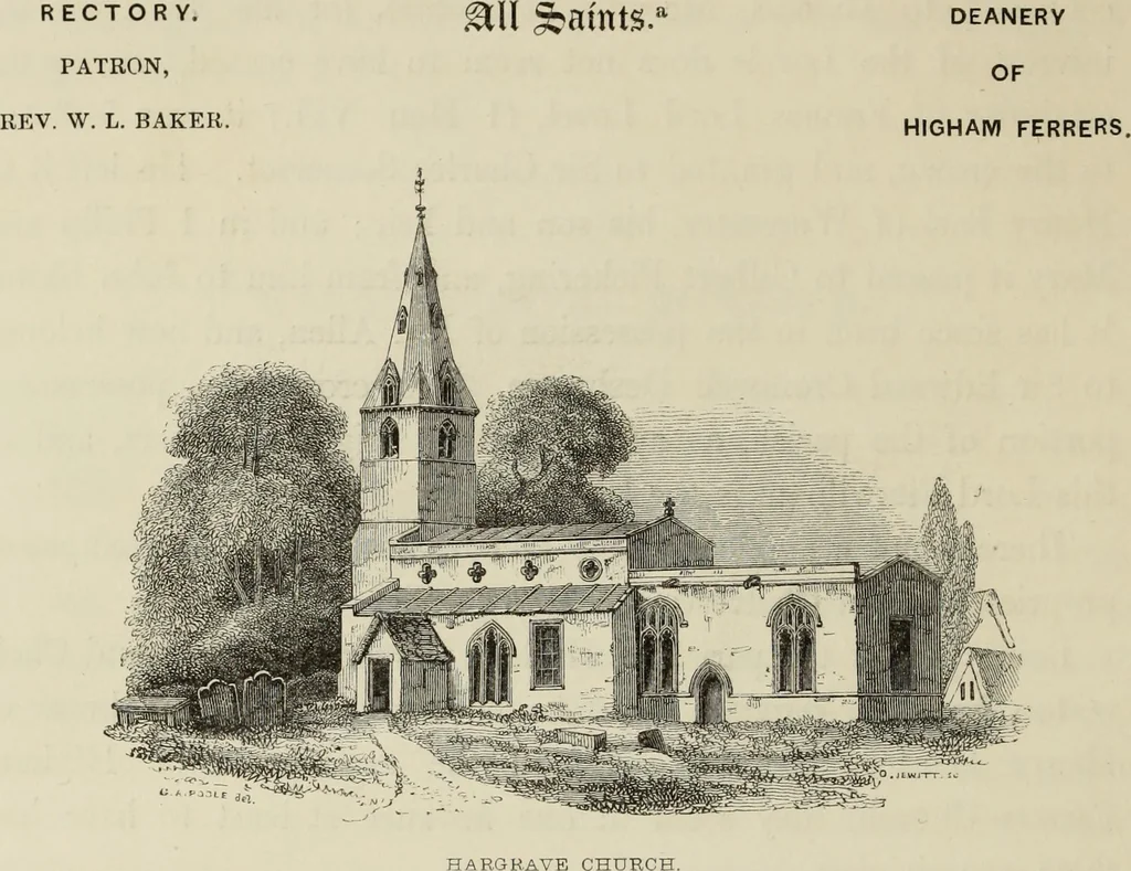 An illustration from Architectural notices of the churches of the Archdeaconry of Northampton. Deaneries of Higham Ferrers and Haddon, 1849, leaf 67