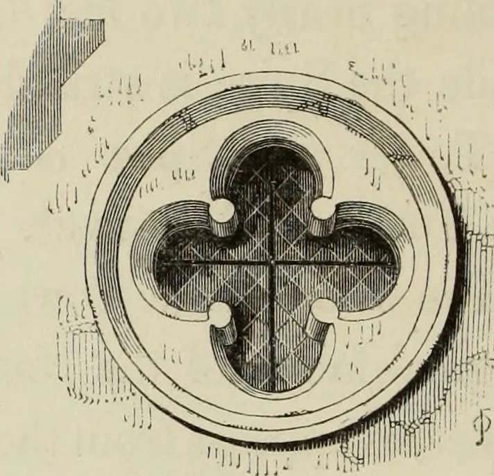 An illustration from Architectural notices of the churches of the Archdeaconry of Northampton. Deaneries of Higham Ferrers and Haddon, 1849, leaf 69