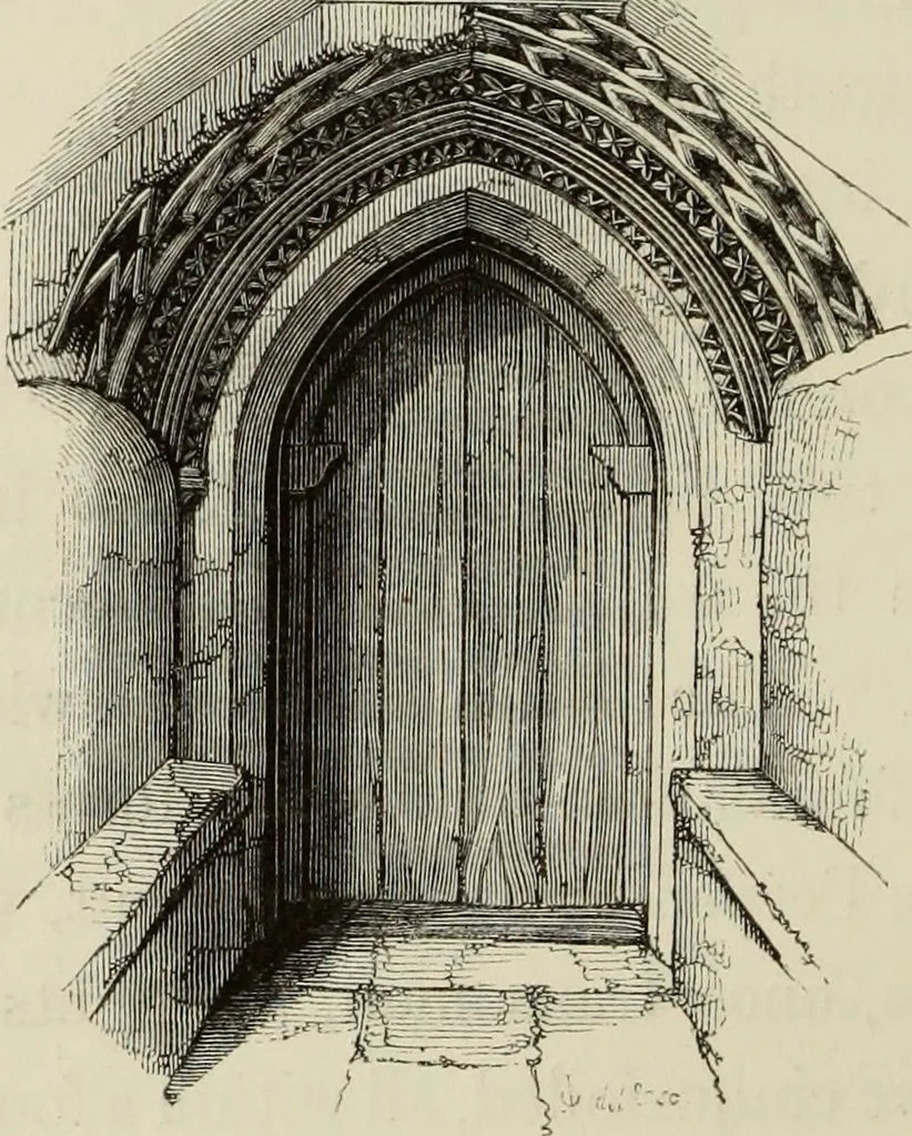 An illustration from Architectural notices of the churches of the Archdeaconry of Northampton. Deaneries of Higham Ferrers and Haddon, 1849, leaf 69