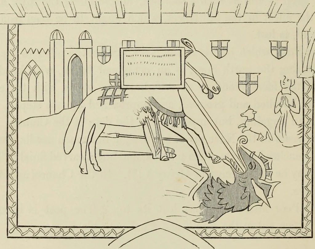 An illustration from Architectural notices of the churches of the Archdeaconry of Northampton. Deaneries of Higham Ferrers and Haddon, 1849, leaf 71