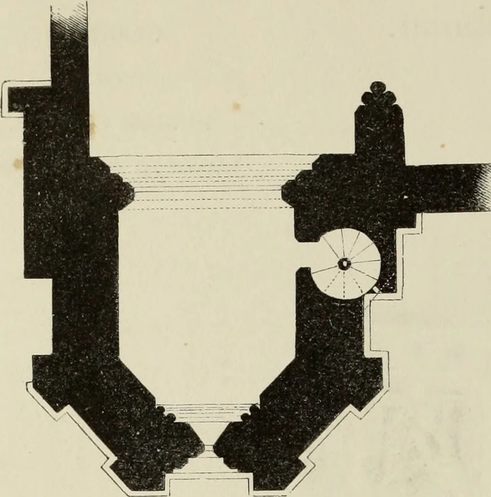 An illustration from Architectural notices of the churches of the Archdeaconry of Northampton. Deaneries of Higham Ferrers and Haddon, 1849, leaf 77