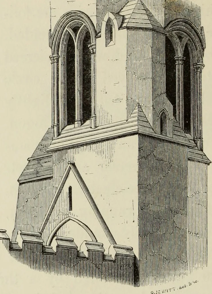 An illustration from Architectural notices of the churches of the Archdeaconry of Northampton. Deaneries of Higham Ferrers and Haddon, 1849, leaf 79