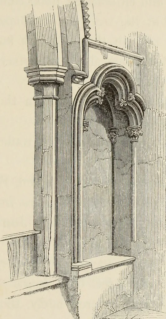 An illustration from Architectural notices of the churches of the Archdeaconry of Northampton. Deaneries of Higham Ferrers and Haddon, 1849, leaf 82