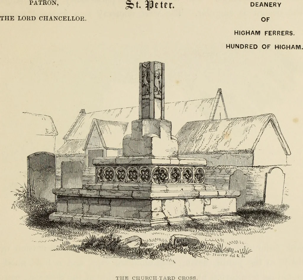 An illustration from Architectural notices of the churches of the Archdeaconry of Northampton. Deaneries of Higham Ferrers and Haddon, 1849, leaf 88