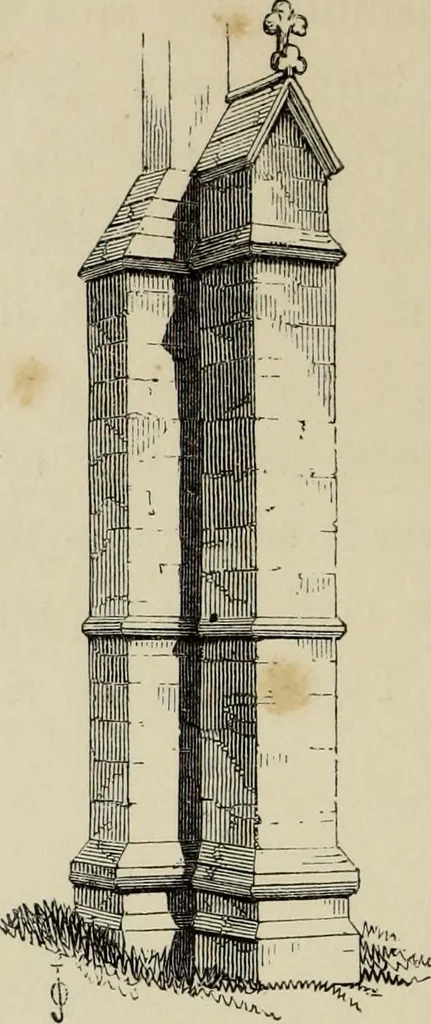 An illustration from Architectural notices of the churches of the Archdeaconry of Northampton. Deaneries of Higham Ferrers and Haddon, 1849, leaf 95